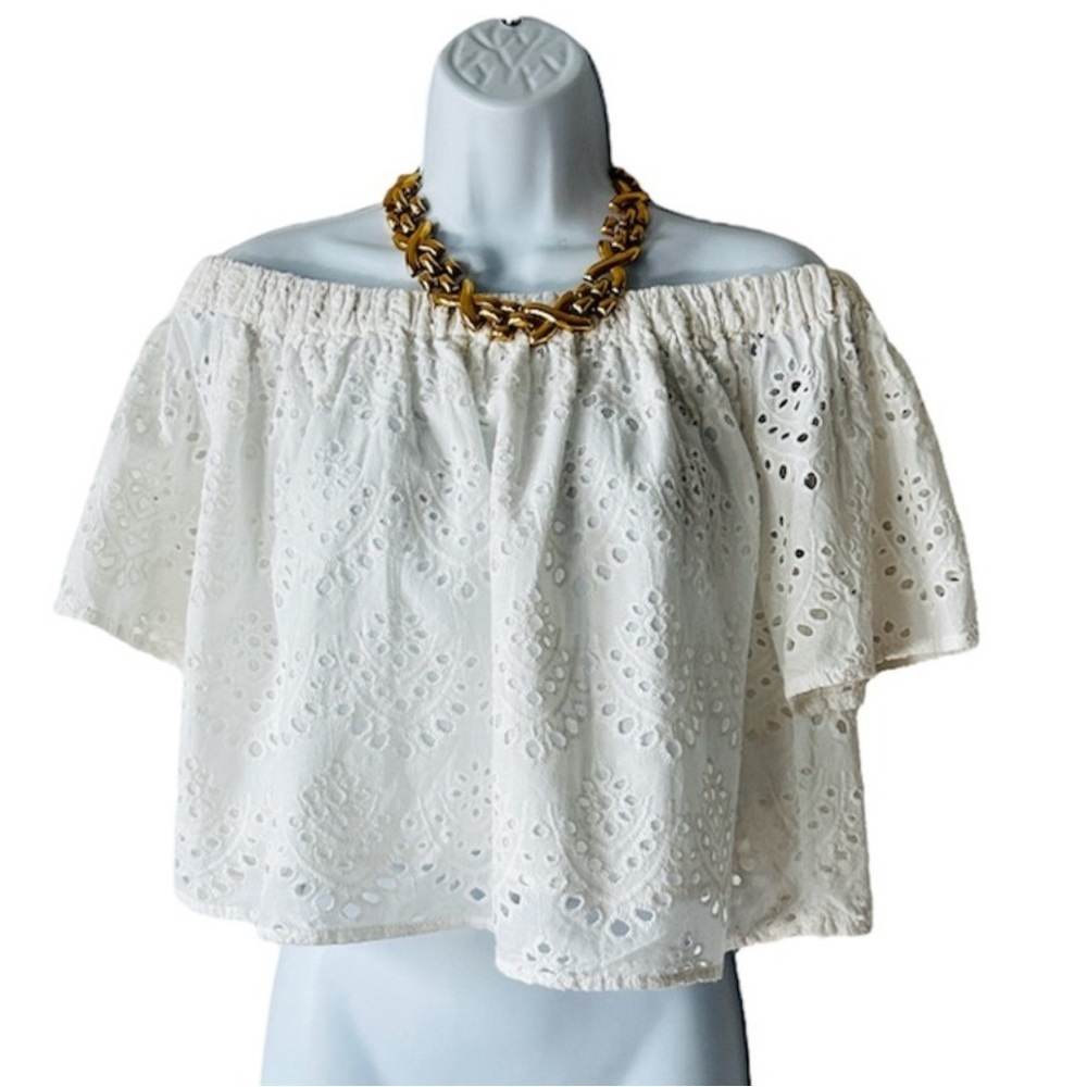 Rebellion White Relaxed Crop Blouse